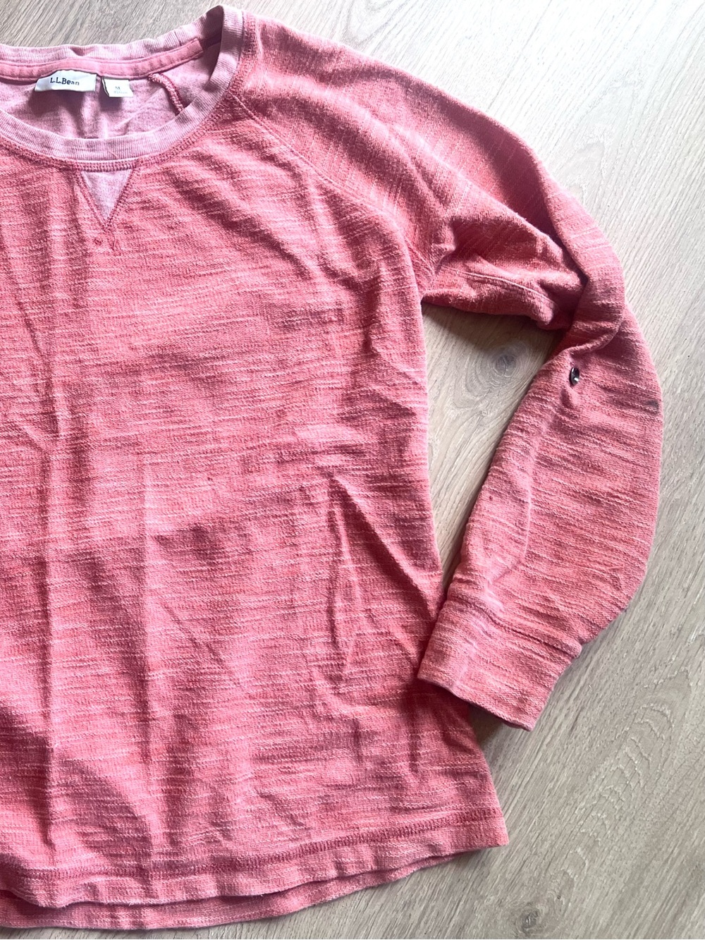 L.L. Bean Coral Pink Crewneck Pullover Sweatshirt